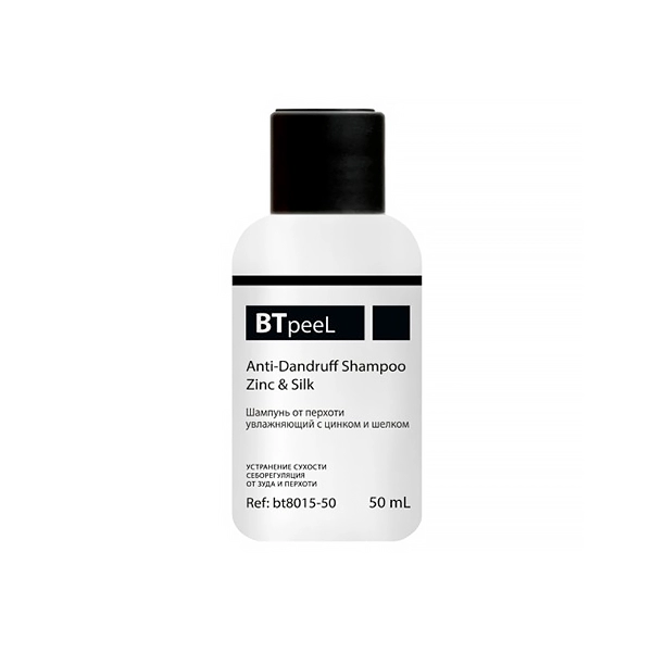 shampun ot perhoti uvlazhnyayushchij s cinkom i shelkom 50 ml btpeel rossiya