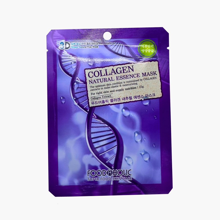 foodaholic natural maska dlya lica s kollagenom 23 gr foodaholic natural koreya
