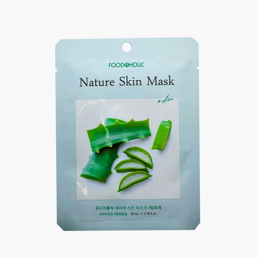 foodaholic natural tkanevaya maska dlya lica s ekstraktom aloe 25 gr foodaholic natural koreya