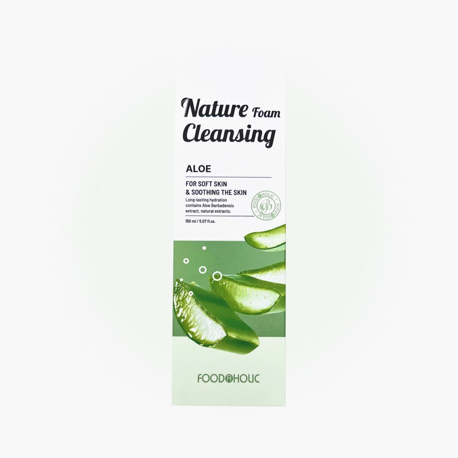 foodaholic natural uvlazhnyayushchaya penka dlya umyvaniya s ekstraktom aloe 150 ml foodaholic natural koreya
