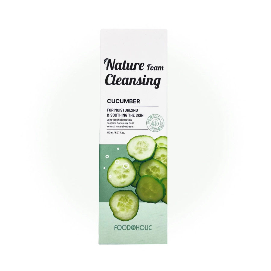 foodaholic natural uvlazhnyayushchaya penka dlya umyvaniya s ekstraktom ogurca 150ml 150 ml foodaholic natural koreya