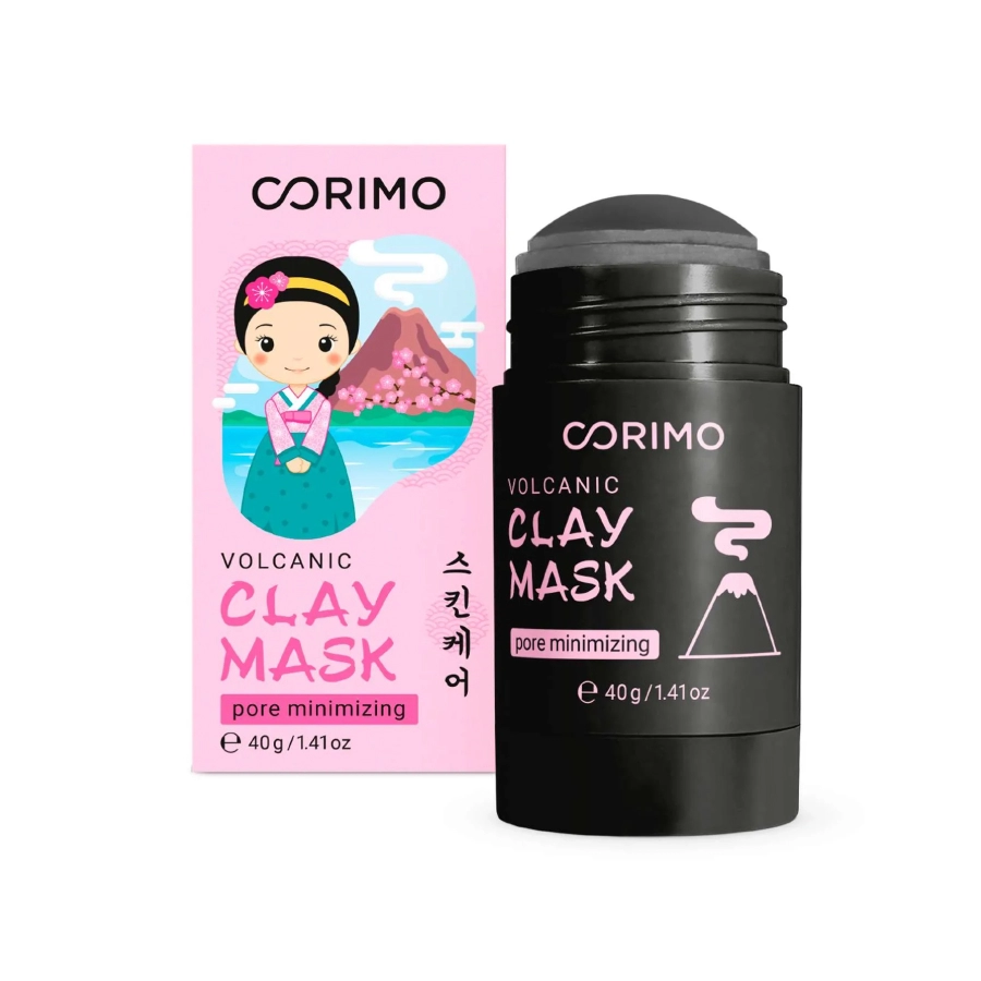 corimo maska dlya lica glinyanaya vulkanicheskij pepel i cink chernaya v stike 40 g 40 g corimo koreya