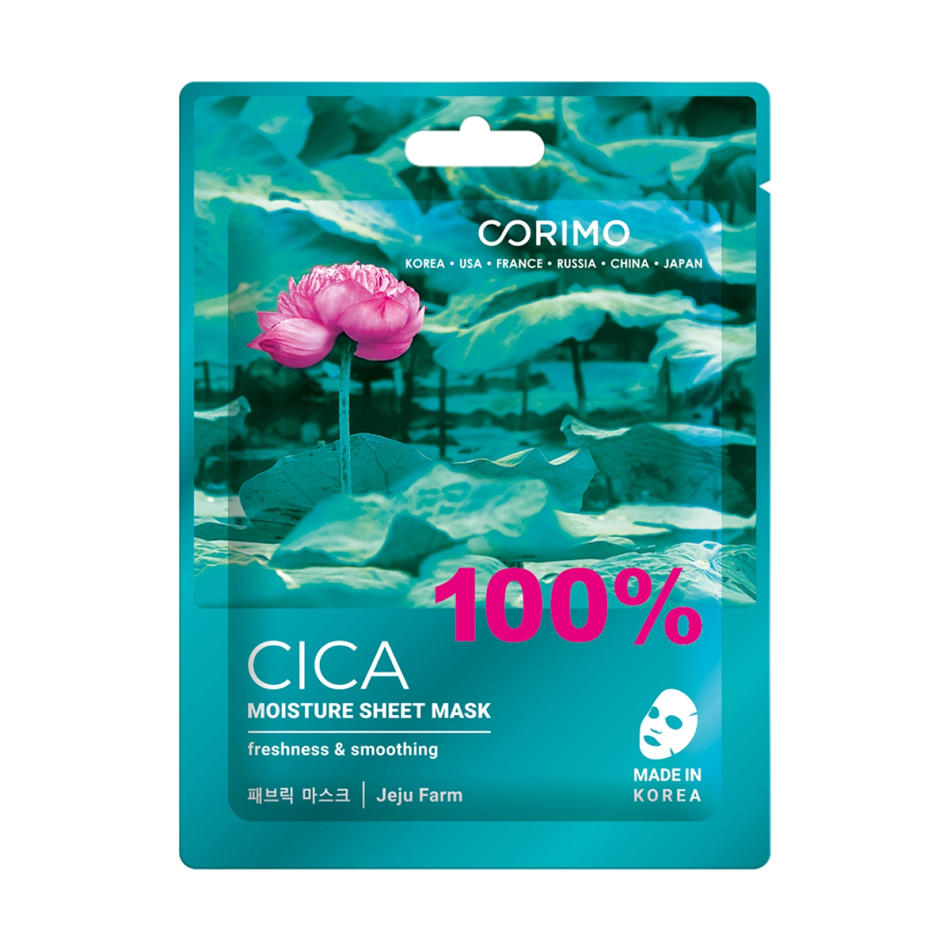 corimo maska dlya lica tkanevaya uvlazhnenie 100 cica 22gr 22 gr corimo koreya
