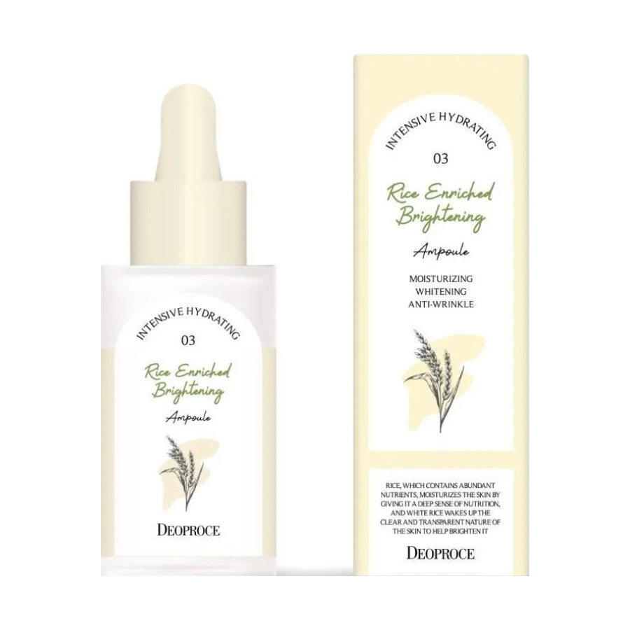 deoproce rice uvlazhnyayushchaya i pitatelnaya syvorotka dlya lica s ekstraktami zlakovyh kultur 30 ml 30 ml deoproce yuzhnaya koreya