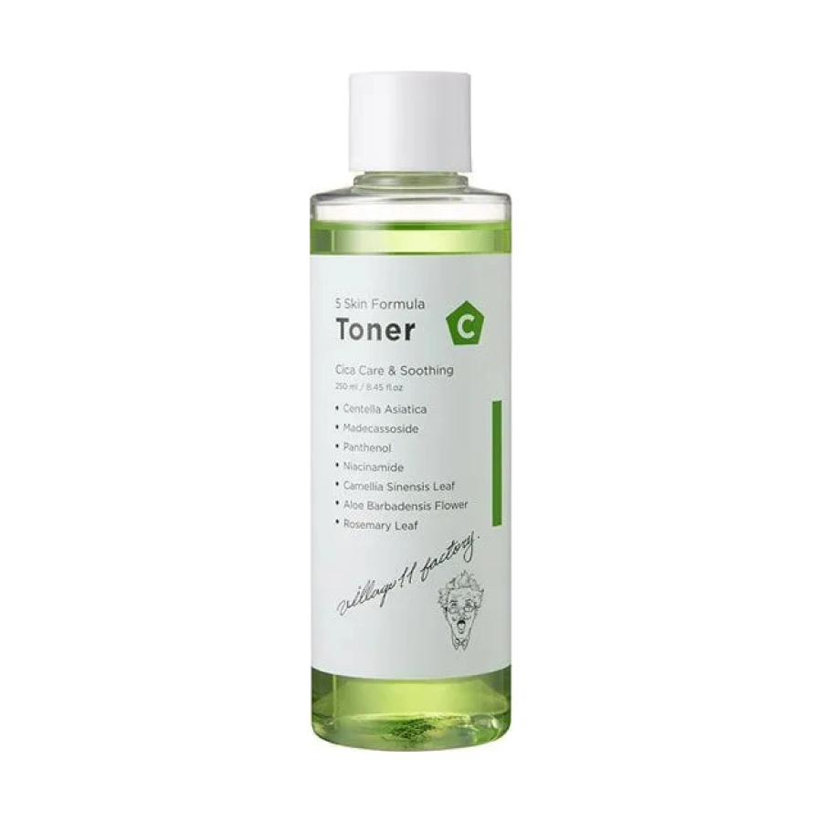 village 11 factory uspokaivayushchij toner dlya lica s ekstraktom centelly aziatskoj i pantenolom 250 ml 250 ml village 11 factory yuzhnaya koreya