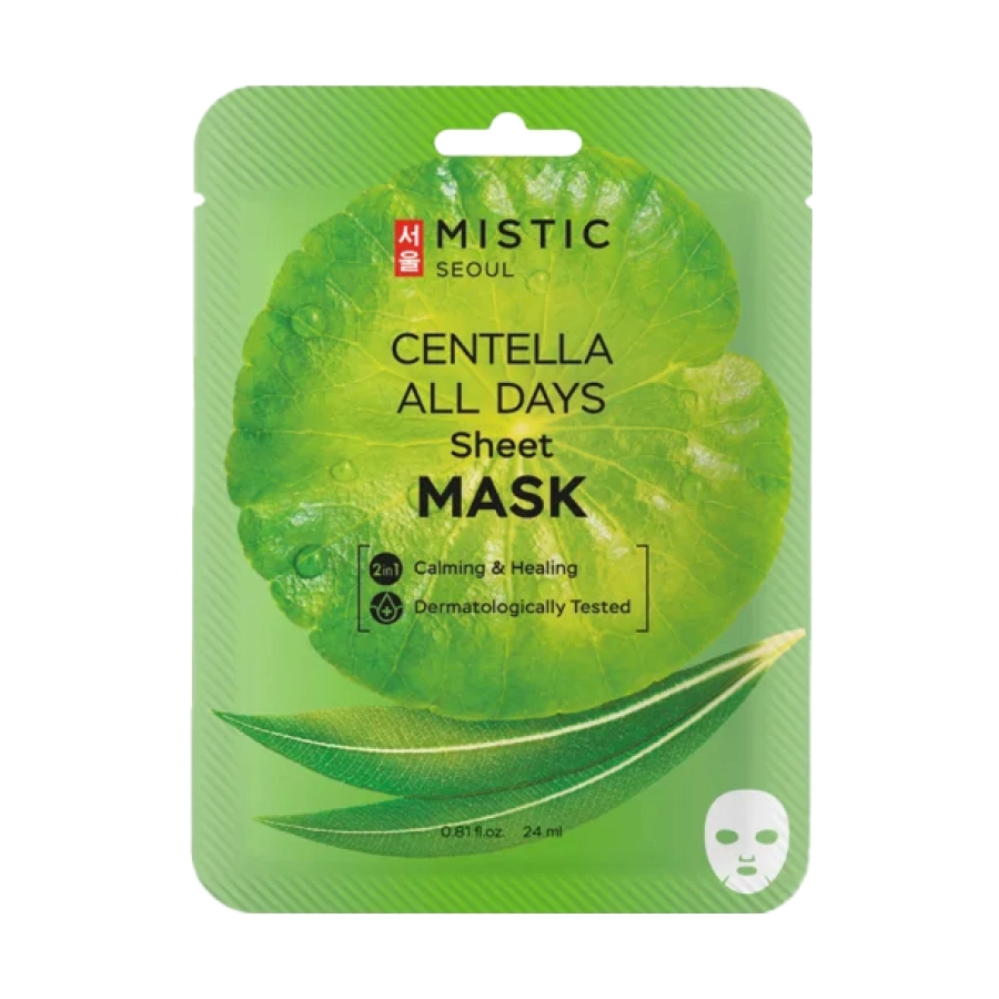 mistic centella all tkanevaya maska dlya lica s ekstraktom centelly aziatskoj 24 ml 24 ml mistic yuzhnaya koreya