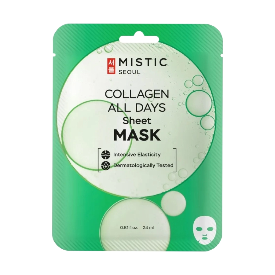 mistic collagen all days tkanevaya maska dlya lica s kollagenom 24ml 24 ml mistic yuzhnaya koreya