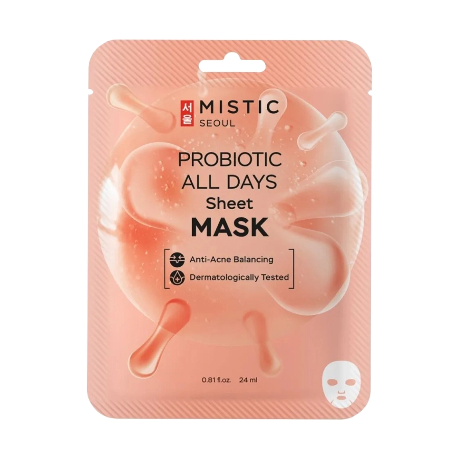 mistic probiotics all days tkanevaya maska dlya lica s probiotikami 24 ml 24 ml mistic yuzhnaya koreya