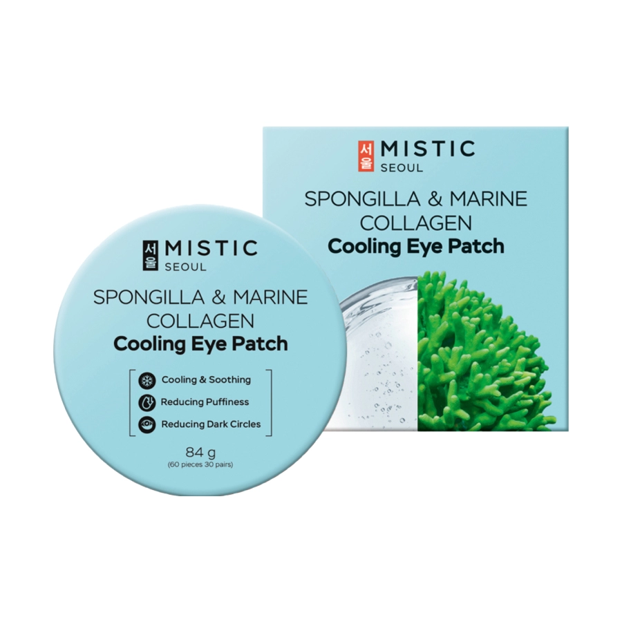 mistic spongilla amp marine ohlazhdayushchie patchi s morskim kollagenom i ekstraktom badyagi 60sht 60 sht mistic yuzhnaya koreya