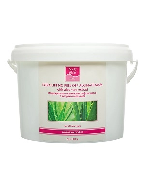 plastificiruyushchaya alginatnaya kollagenovaya maska dlya lica s ekstraktom aloe vera 1000 gr beauty style ssha