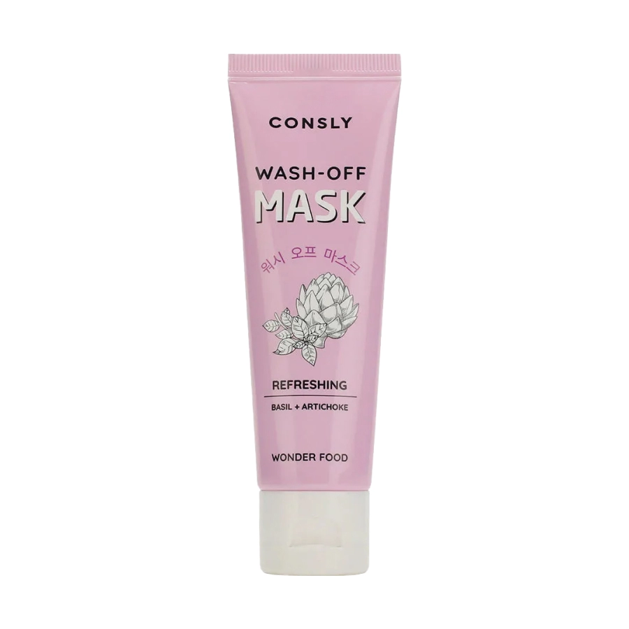 consly osvezhayushchaya ochishchayushchaya glinyanaya maska s ekstraktami bazilika i artishoka dlya suzheniya por 50ml 50 ml consly yuzhnaya koreya