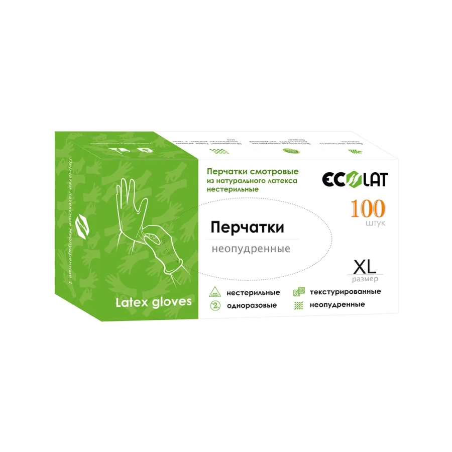 perchatki belyj nitril s ecolat 100 shtuk 100 sht ecolat rossiya