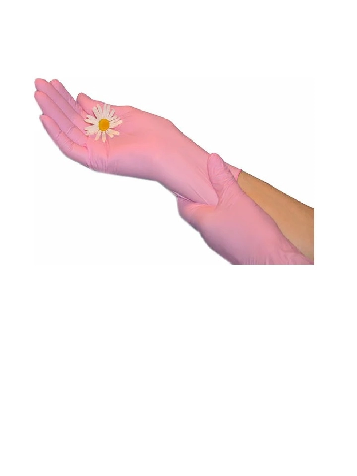 perchatki rozovyj nitril m ecolat 100 sht upk ecolat