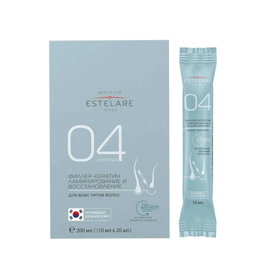 institute estelare filler keratin peptidnyj dlya laminirovaniya i vosstanovleniya volos 10 ml institute estelare respublika koreya