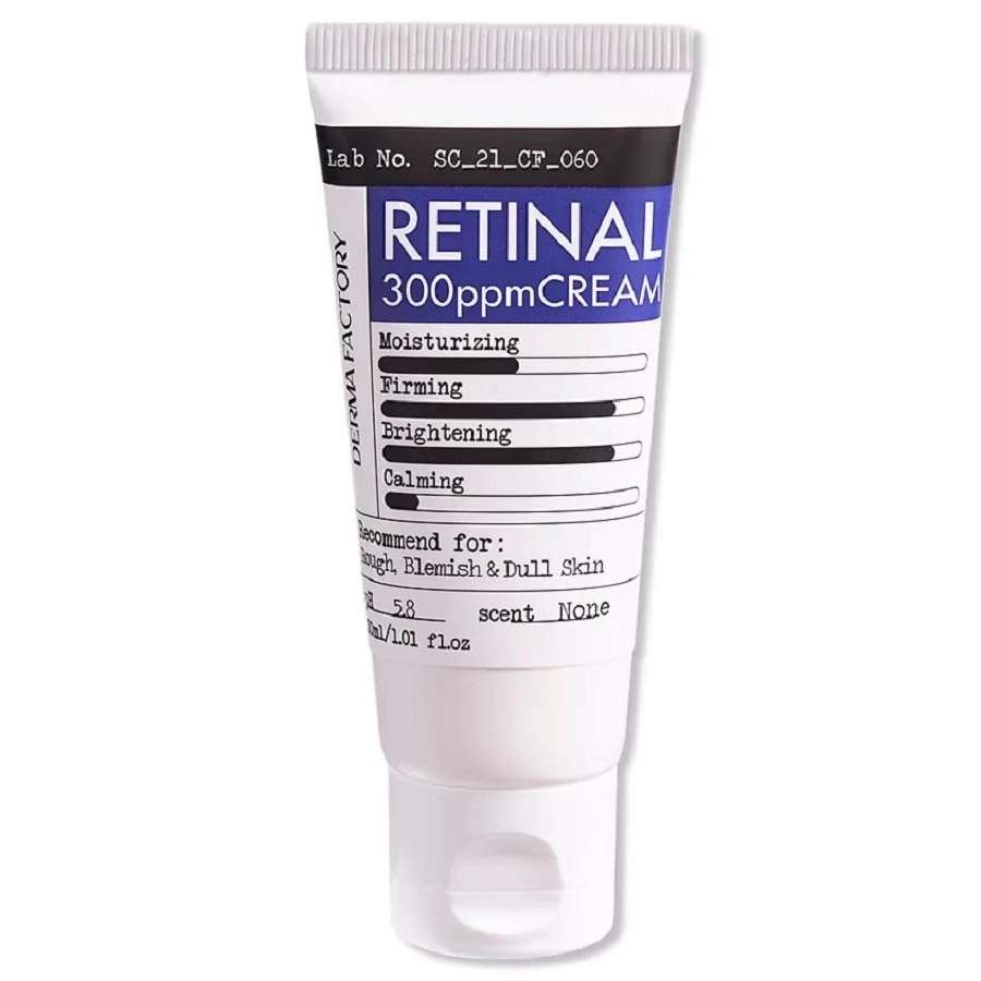 krem dlya lica retinol 300ppm ukreplyayushchij retinal 30 ml derma factory respublika koreya