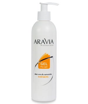 gel dlya obrabotki kozhi pered depilyaciej s ekstraktami aloe vera i romashki 300 ml aravia professional rossiya