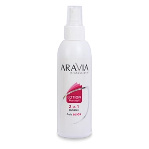 loson 2 v 1 protiv vrosshih volos i dlya zamedleniya rosta volos s fruktovymi kislotami 150 ml aravia professional rossiya