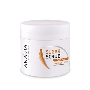 saharnyj skrab s maslom mindalya 300 ml aravia professional rossiya