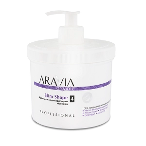 anticellyulitnyj krem modeliruyushchij dlya massazha quotslim shapequot 550 ml aravia organic rossiya