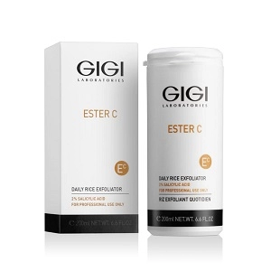 eksfoliant dlya ochishcheniya i mikroshlifovki kozhi s salicilovoj kislotoj ester c daily rice exfoliator 200 ml gigi izrail