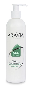 gel pered depilyaciej ohlazhdayushchij s maslom myatnoj kamfory 300 ml aravia professional rossiya