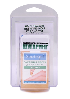 nabor dlya domashnego shugaringa saharnaya pasta v kartridzhe srednyaya 100 gr poloski dlya depilyacii nabor start epil rossiya