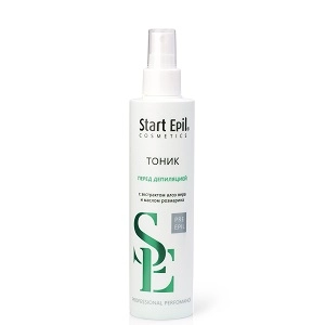 tonik pered depilyaciej dlya chuvstvitelnoj kozhi s ekstraktom aloe vera i maslom rozmarina 200 ml start epil rossiya