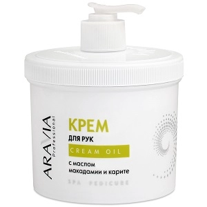krem dlya ruk quotcream oilquot s maslom makadamii i karite 550 ml aravia professional rossiya