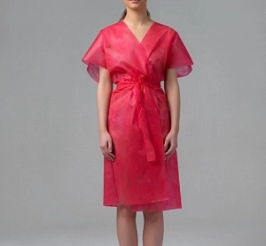 halat kimono bez rukavov odnorazovyj bordovyj 10 sht upk chistove rossiya
