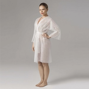 halat kimono s rukavami odnorazovyj belyj sms 5 sht upk chistove rossiya