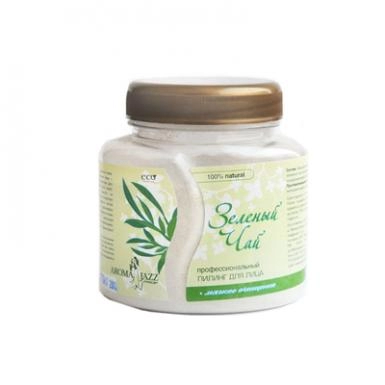 suhoj piling dlya lica zelenyj chaj 300 ml aroma dzhaz rossiya