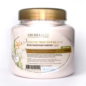 plastificiruyushchaya alginatnaya maska dlya lica energiya chistoty ochishchenie 700 ml aroma dzhaz rossiya