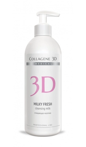 molochko ochishchayushchee dlya lica milky fresh 500 ml collagene 3d rossiya
