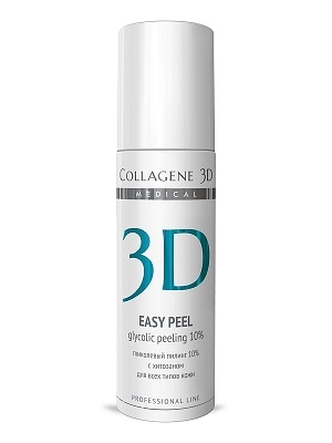 gel piling dlya lica easy peel s hitozanom na osnove glikolevoj kisloty 10 130 ml collagene 3d rossiya