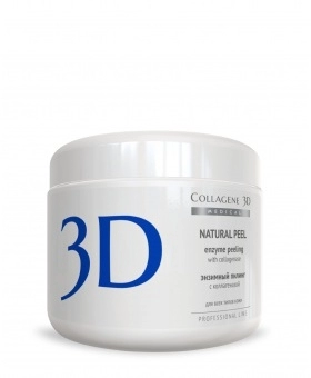 enzimnyj piling dlya lica s kollagenazoj natural peel 150 gr collagene 3d rossiya