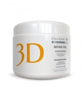 enzimnyj piling dlya lica s papainom i ekstraktom shiso natural peel 150 gr collagene 3d rossiya