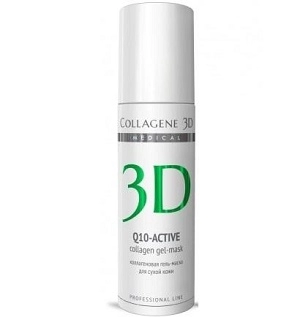 kollagenovaya gel maska dlya lica q10 active s koenzimom q10 i vitaminom e 130 ml collagene 3d rossiya