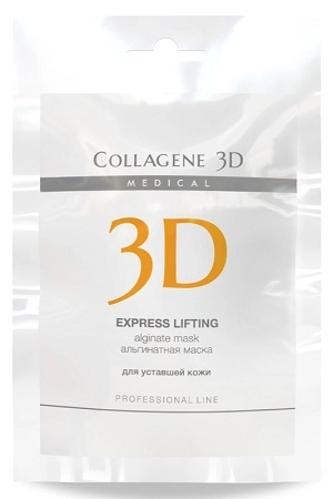 alginatnaya maska dlya lica i tela express lifting s ekstraktom zhenshenya 30 gr collagene 3d rossiya