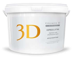 alginatnaya maska dlya lica i tela express lifting s ekstraktom zhenshenya 1200 gr collagene 3d rossiya