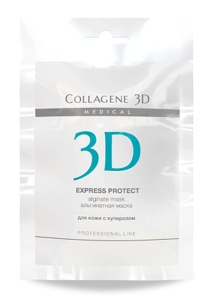 alginatnaya maska dlya lica i tela express protect s ekstraktom vinogradnyh kostochek 30 gr collagene 3d rossiya