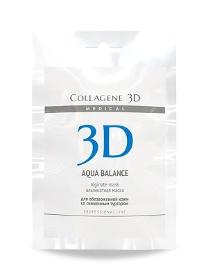 alginatnaya maska dlya lica i tela aqua balance s gialuronovoj kislotoj 30 gr collagene 3d rossiya