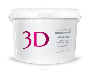 alginatnaya maska dlya lica i tela anti wrinkle s ekstraktom spiruliny 1200 gr collagene 3d rossiya