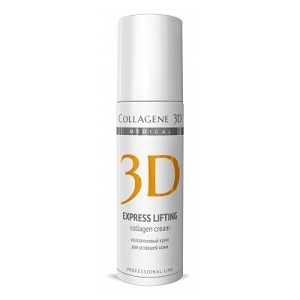 kollagenovyj krem dlya ustavshej kozhi lica express lifting s yantarnoj kislotoj 30 ml collagene 3d rossiya