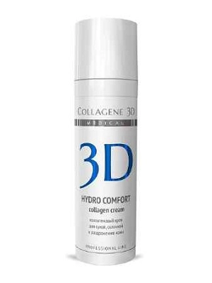 kollagenovyj krem dlya suhoj sklonnoj k razdrazheniyu kozhi hydro comfort s allantoinom 30 ml collagene 3d rossiya