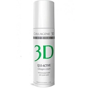 kollagenovyj krem dlya suhoj kozhi q10 active s koenzimom q10 i vitaminom e 30 ml collagene 3d rossiya