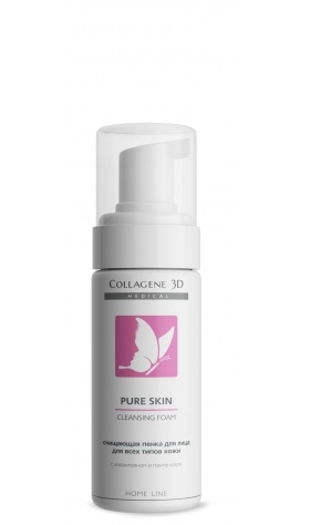 ochishchayushchaya penka dlya vseh tipov kozhi pure skin 160 ml collagene 3d rossiya