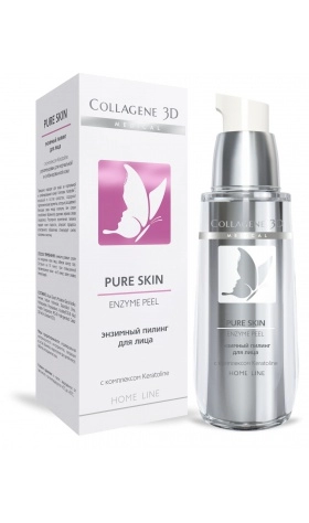 gel piling dlya lica enzimnyj pure skin 30 ml collagene 3d rossiya