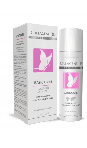 gel maska dlya chuvstvitelnoj kozhi basic care 30 ml collagene 3d rossiya