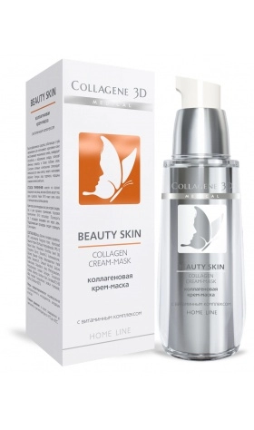 kollagenovaya krem maska dlya lica s vitaminnym kompleksom beauty skin 30 ml collagene 3d rossiya