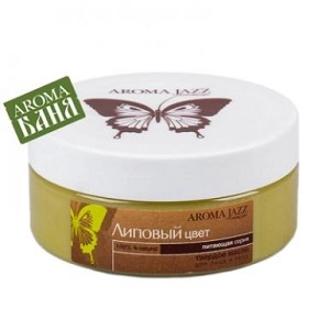 tverdoe massazhnoe maslo dlya tela lipovyj cvet 150 gr aroma dzhaz rossiya